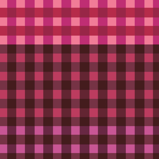Stacked Gingham Hyper Fuchsia