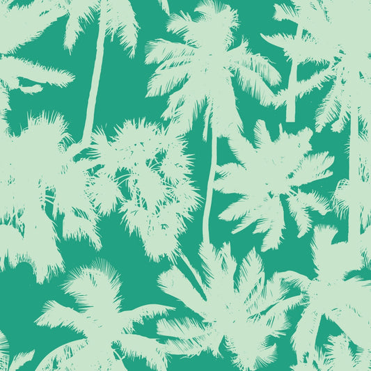 Stencil Palm Summer Bliss Vivid Green