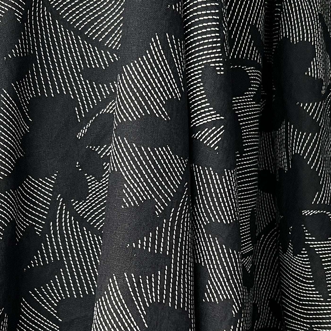 Black Stitch Linen Sample