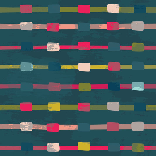 Washed Stripe Mediterranea - Teal