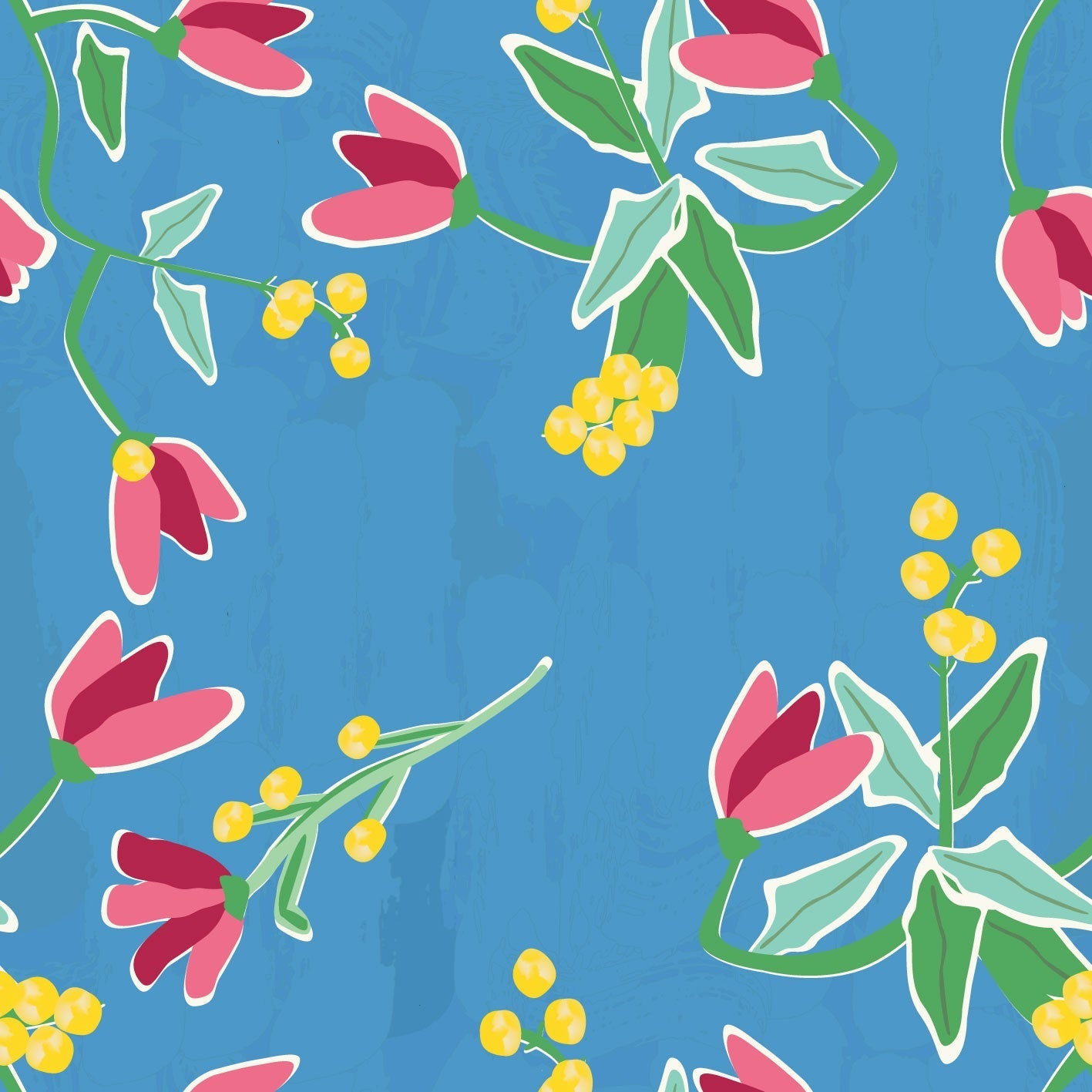 Wattle & Flower Dopamine Drift - Azure