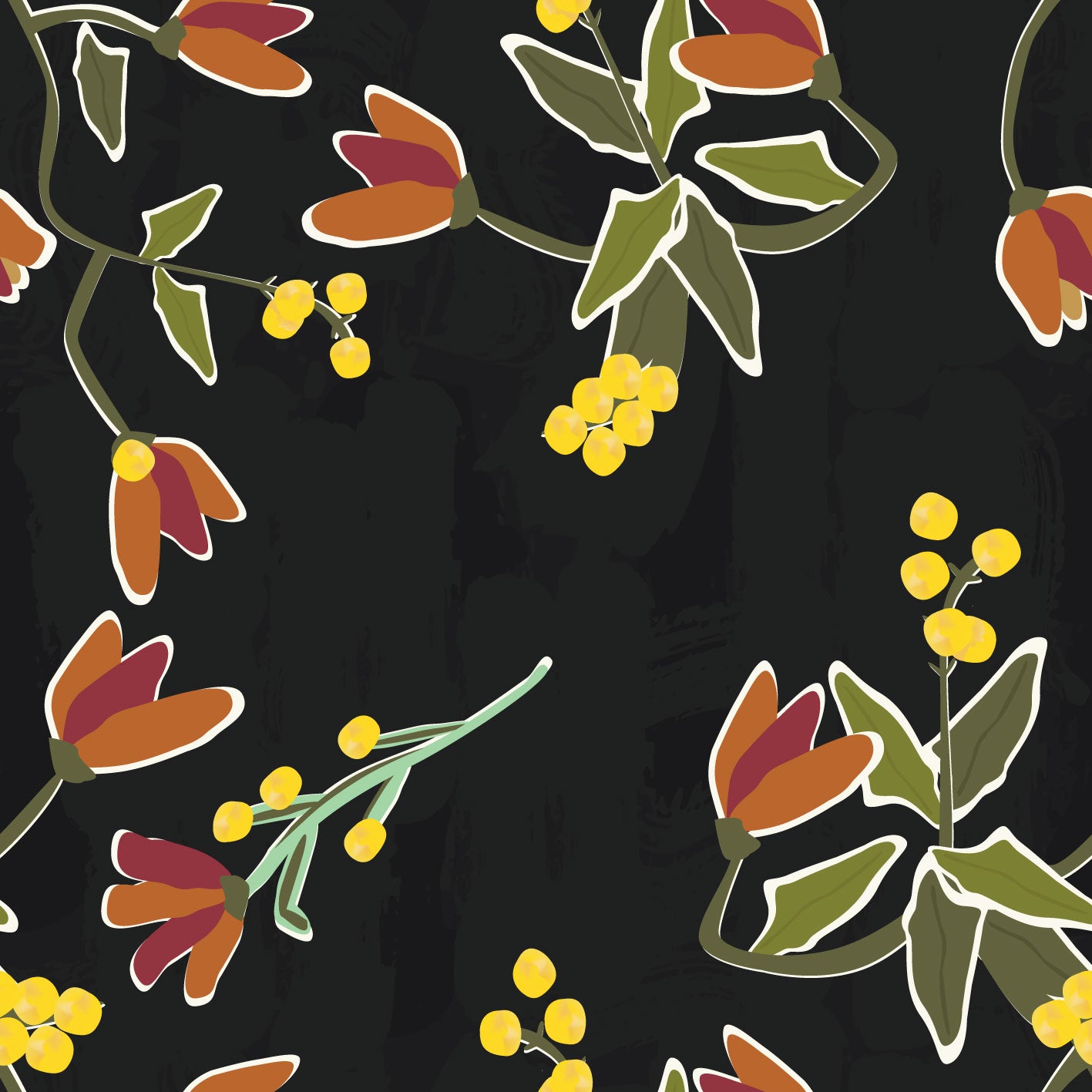 Wattle and Flower Amber Haze - Moonless Night