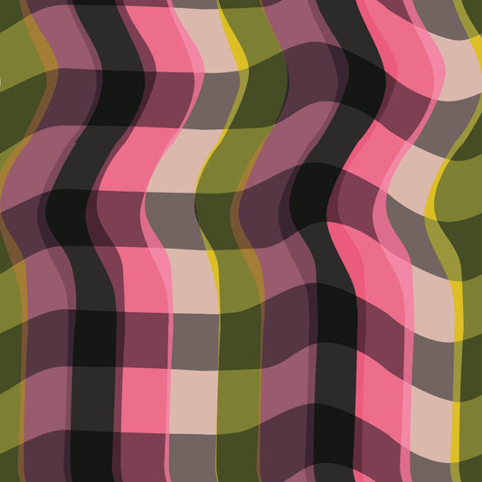 Wave Gingham Night Garden