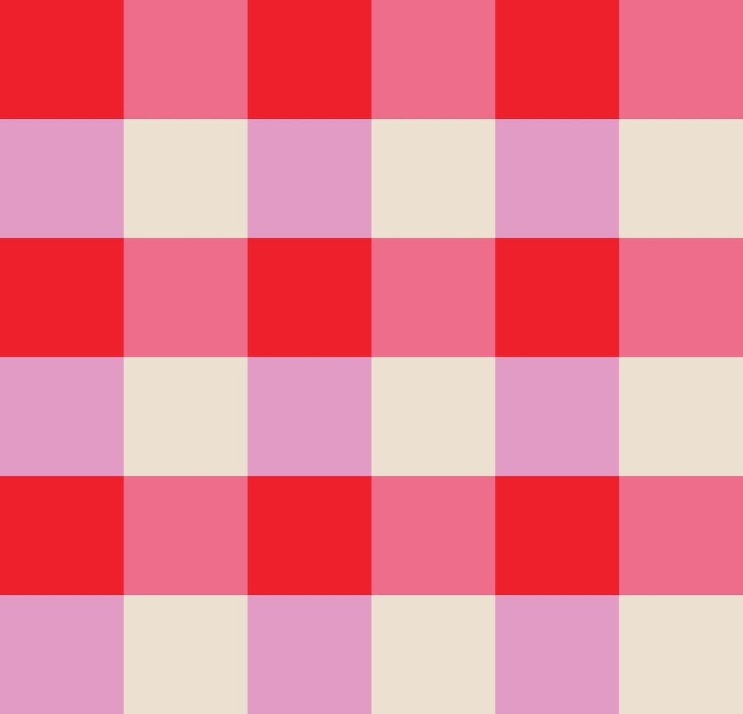 Simple Gingham Dopamine Drift Pink