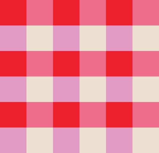 Simple Gingham Dopamine Drift Pink