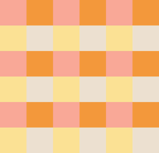 Simple Gingham Summer Bliss Orange & Lemon