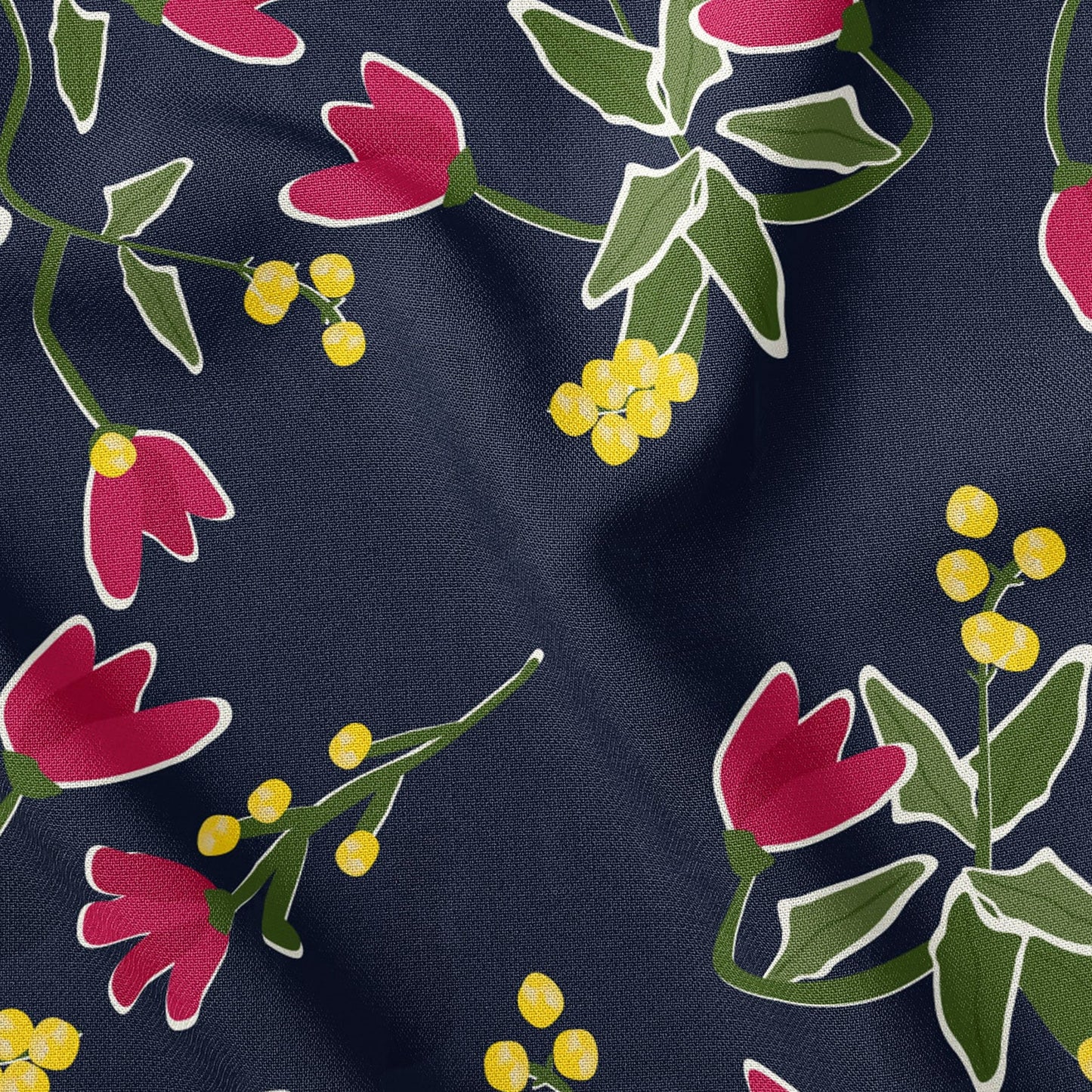 Wattle & Flower Navy